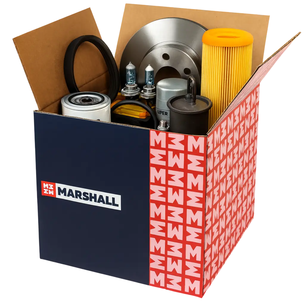 Коробка с автозапчастями MARSHALL